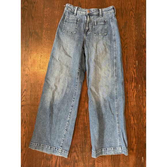 Old Navy Extra High Rise Wide Leg Jeans Size 4 - Picture 1 of 12